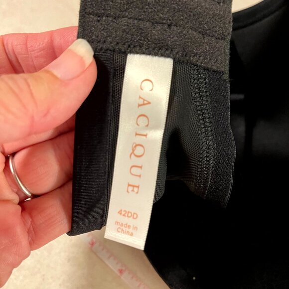 NWT Cacique Black Lightly Lined Full Coverage Underwire Bra 42DD - Picture 8 of 10